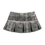 Spoilt Pleated Micro Skirt Tree Camo