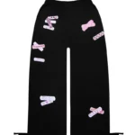 Stitch Teddy Oversized Sweatpants Black