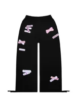 Stitch Teddy Oversized Sweatpants Black