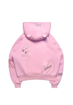Stitch Teddy ZIP Hoodie Baby Pink-6