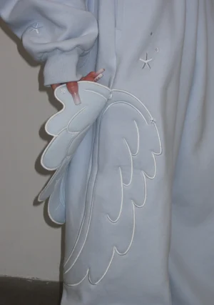 Stitch Wings Oversized Sweatpants Baby Blue (Detachable Wings)-1