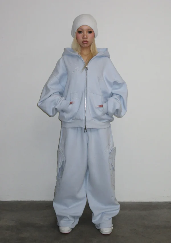 Stitch Wings Oversized Sweatpants Baby Blue (Detachable Wings)-3
