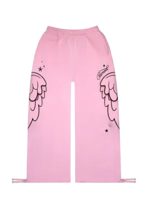 Stitch Wings Oversized Sweatpants Baby Pink (Detachable Wings)
