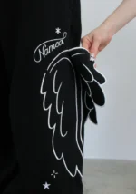 Stitch Wings Oversized Sweatpants Black (Detachable Wings)-5