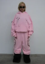 Stitch Wings Pullover Hoodie Baby Pink (Detachable Wings)-5