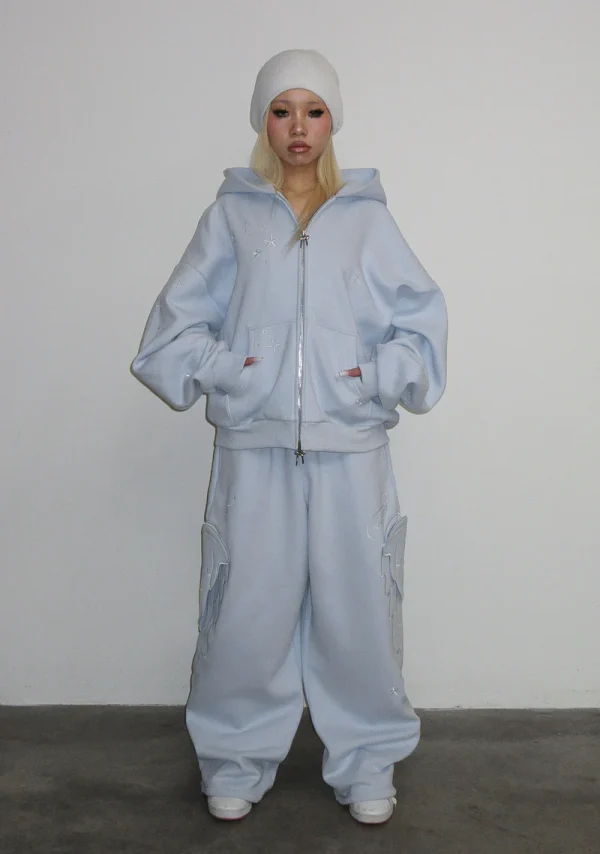 Stitch Wings ZIP Hoodie Baby Blue (Detachable Wings)-3
