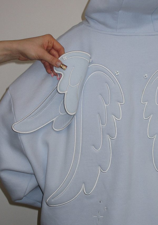 Stitch Wings ZIP Hoodie Baby Blue (Detachable Wings)-7