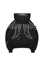 Stitch Wings ZIP Hoodie Black (Detachable Wings)-1