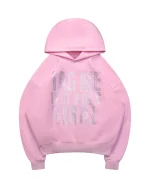 Tag Me Rhinestone Pullover Hoodie Baby Pink