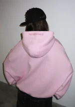 Tag Me Rhinestone Pullover Hoodie Baby Pink-3