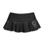 Vendetta Studded Micro Swim Skirt Black