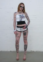 Vice Rhinestone Tube Top White-2