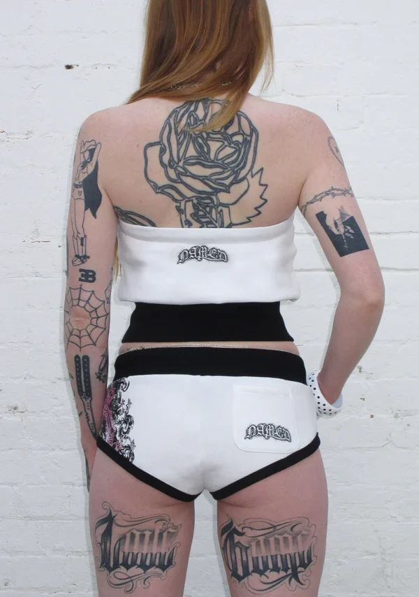 Vice Rhinestone Tube Top White-5