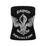 Vortex Rhinestone Tube Top Black