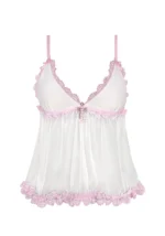 Whisper Sheer Mesh Cami Top White