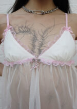 Whisper Sheer Mesh Cami Top White-3