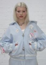 Whisper ZIP Hoodie Baby Blue-1