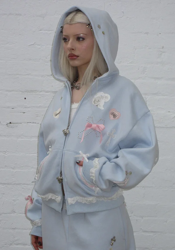 Whisper ZIP Hoodie Baby Blue-4