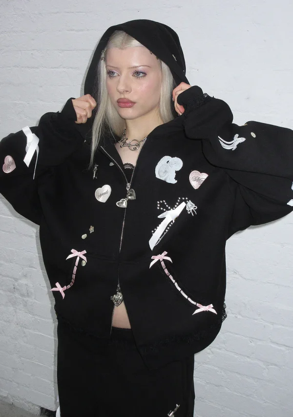 Whisper ZIP Hoodie Black-3