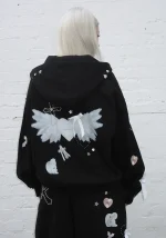 Whisper ZIP Hoodie Black-5