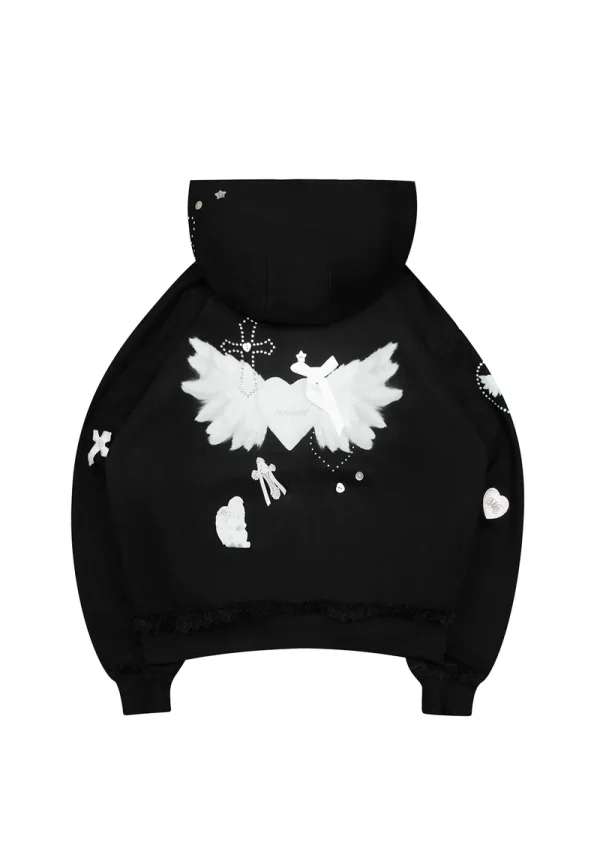 Whisper ZIP Hoodie Black-6