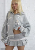 Whisper ZIP Hoodie Grey Marl-1