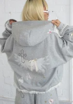 Whisper ZIP Hoodie Grey Marl-2