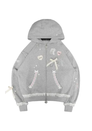 Whisper ZIP Hoodie Grey Marl