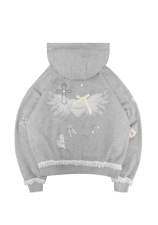Whisper ZIP Hoodie Grey Marl-5