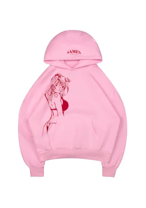 X-rated Pullover Hoodie Baby Pink