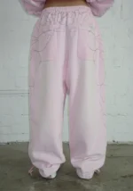 Allure 3d Chrome Crop ZIP Tracksuit Washed Baby Pink-3