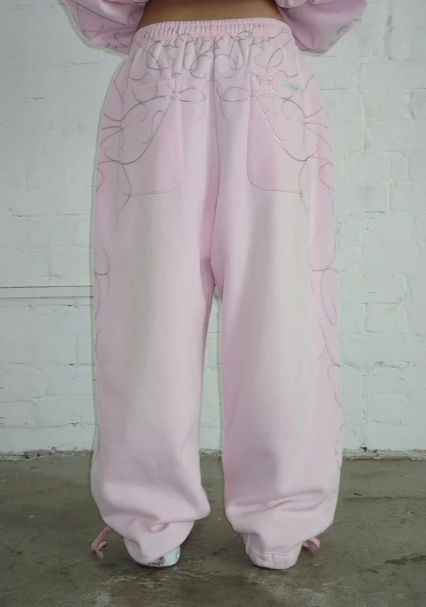 Allure 3d Chrome Sweatpants Washed Baby Pink-1