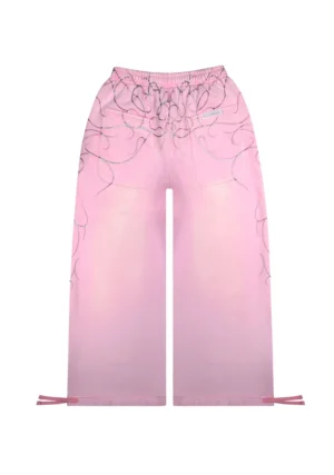 Allure 3d Chrome Sweatpants Washed Baby Pink