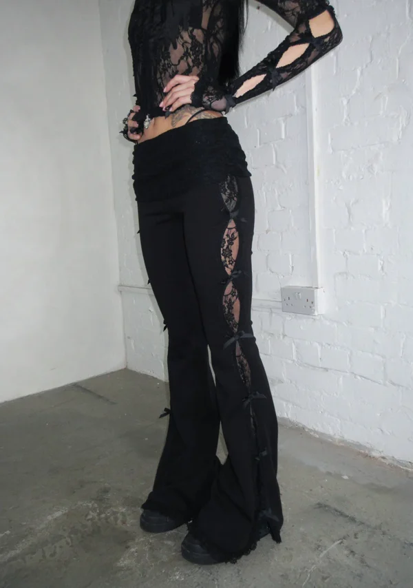 Bad Romance Sheer Lace Sculpt Stretch ZIP Tracksuit Black-2
