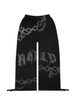 Chains Oversized Sweatpants Black