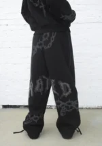 Chains Oversized Sweatpants Black-2