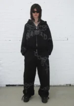 Chains ZIP Tracksuit Black-1