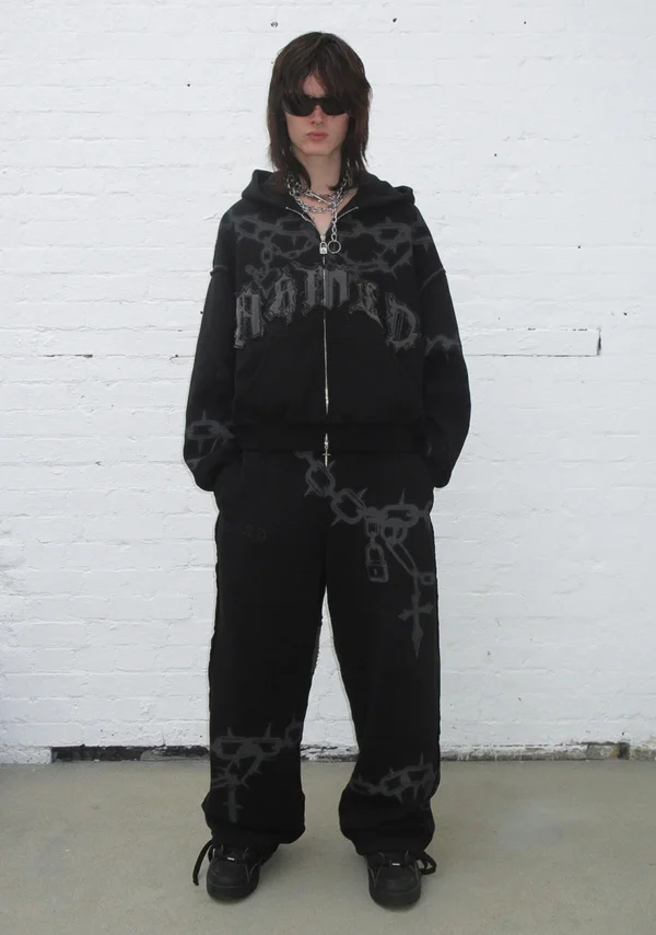 Chains ZIP Tracksuit Black-1