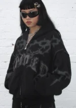 Chains ZIP Tracksuit Black-3