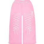 Confessions Embroidered Oversized Sweatpants Baby Pink