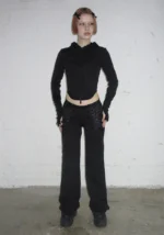 Confessions Ribbon Sculpt Stretch ZIP Tracksuit Black-1