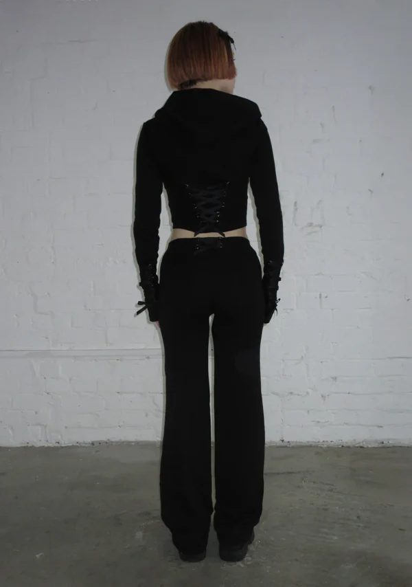 Confessions Ribbon Sculpt Stretch ZIP Tracksuit Black-4