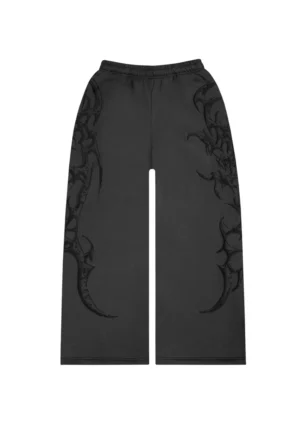 Crash Puff Print Oversized Sweatpants Charcoal