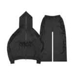 Crash Puff Print Tracksuit Charcoal