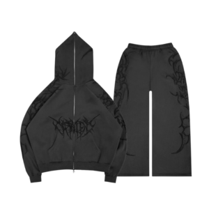 Crash Puff Print Tracksuit Charcoal