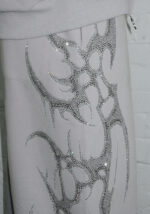 Crash Rhinestone Oversized Sweatpants Smoke Grey-5