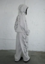 Crash Rhinestone ZIP Tracksuit Smoke Grey-2