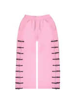 Crush Buckle Oversized Sweatpants Baby Pink