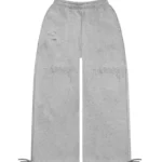 Curse Distressed Oversized Sweatpants Grey Marl