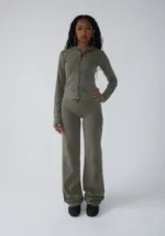 Curse Sculpt Stretch ZIP Tracksuit Washed Army Green